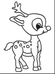 Cartoon christmas reindeer coloring page. Free Reindeer Coloring Pages For Kids Drawing With Crayons