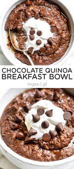 Healthy Chocolate Quinoa Breakfast Bowls Simply Quinoa Recipe Breakfast Bowls Chocolate Breakfast Healthy Chocolate