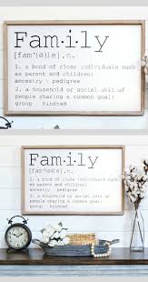 Family Definition Sign Family Decor Home Decor Gallery Wall Decor Wood Sign Farmhouse Living Room Decor Apartment Family Room Decorating Living Room Wood