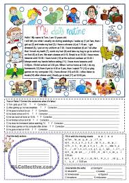 Toms Routine Grammar Worksheets Reading Comprehension English
