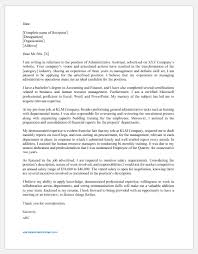 Administrative Assistant Cover Letter With Salary Requirement Word Excel Templates