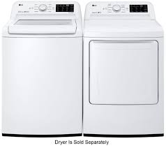Black top load washer and dryer set. Lg White Top Load Washer Wt7100cw Abt