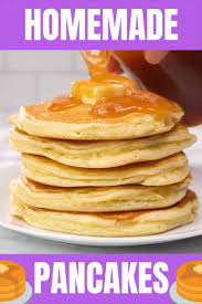 The Perfect Homemade Pancake Recipe Is Easy To Make With Ingredients You Probably Already Have On Homemade Pancake Recipe Homemade Pancakes Pancake Mix Recipe