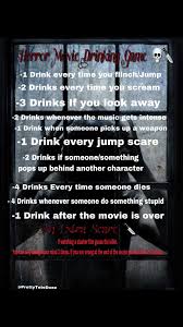 Horror Movie Drinking Game Halloween Drinking Games Movie Drinking Games Drinking Games