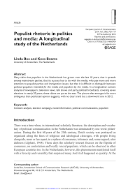 Pdf Populist Rhetoric In Politics And Media A Longitudinal