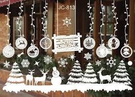 New Year Window Glass Pvc Wall Sticker Christmas Diy Snow Town Wall Stickers Home Decal Chr Christmas Decals Christmas Wall Stickers Merry Christmas Decoration