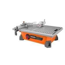 Ridgid 7 Portable Job Site Wet Tile Saw 6 5 Amp Induction Motor Power 6 5 Amp Induction Motor Powers Through Tile Saw Best Cordless Circular Saw Cool Tools