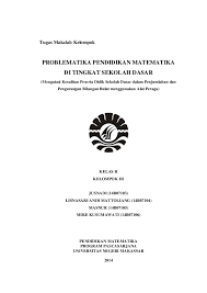 Salam wahana edukasi.video pembelajaran untuk siswa kelas 2 sekolah dasar muatan pelajaran matematika tentang waktu hari dan minggu. Pdf Problematika Pendidikan Matematika Di Tingkat Sekolah Dasar Mengatasi Kesulitan Peserta Didik Sekolah Dasar Dalam Penjumlahan Dan Masnur Arsyad Academia Edu