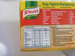 Perasakan dengan garam secukup rasa. Kiub Pati Ayam Knorr Food Labels In Malaysia Facebook