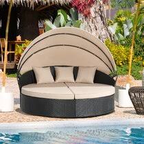 Cushions and pillows are dressed with removable covers that are very convenient to wash. Outdoor Round Daybed Cover Wayfair