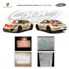 Porsche Color Code Location Paint Label Sample Color Coding Coding Paint Colour Code