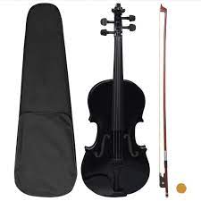 De strijkstok moet passen bij je spel en je viool. Vidaxl Violine Komplettset Mit Bogen Und Kinnstutze Schwarz 4 4 Violin Instruments Black Violin