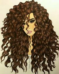 Pin By Maarta On Pretty Girls Curly Hair Drawing Hair Art Natural Hair Art