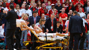 Austin Etherington fractures kneecap, per Herald-Times.