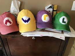 Diy Mario Luigi Wario Waluigi Hats Cute Halloween Makeup Diy Mario Halloween Fun