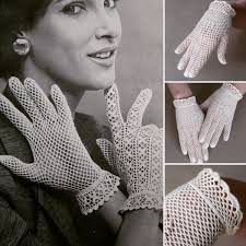 White Crochet Gloves