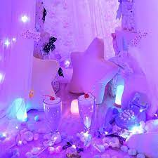 部屋全体 ゆめかわいい パステル ファンシー カーテンのインテリア実例 2017 03 12 00 05 44 roomclip ルームクリップ 紫色の壁紙 カワイイ部屋 ゆめかわいい