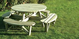 【4 benches for 8 person】: Elite Round Table Bench Seat Worcester Timber Products