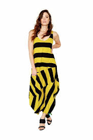 Black And Yellow Striped Dress Alembika Striped Dress D526 221 Alembika Dresses Midi Dress Sleeveless Striped Dress