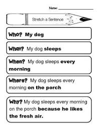 Stretch A Sentence Organizers Free Classroom Writing Teaching Writing 1st Grade Writing