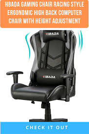 Hbada Gaming Chair Racing Style Ergonomic High Back Computer Chair With Height Adjustment Gaming Chair Computer Chair Chair