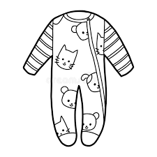 Download Coloring Book Baby Sleepsuit With Animals Stock Vector Illustration Of Page Coloring 146434430