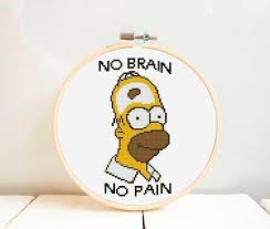 Homer Simpson Cross Stitch Pattern Simpsons Cross Stitch Etsy In 2020 Cross Stitch Alphabet Patterns Cross Stitch Stitch Patterns