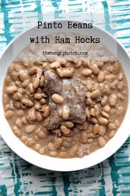 Drain the beans and dump into slow cooker. Pinto Beans With Ham Hocks Recipe The Hungry Hutch