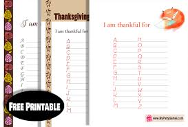 Maybe you would like to learn more about one of these? Free Printable Gratitude List A Z My Party Games