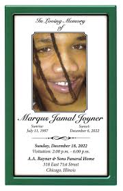 Marqus Jamal Joyner Obituary