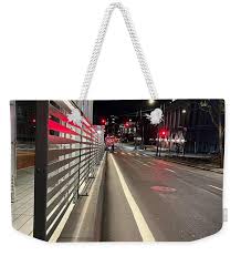 Busway at night 4 Weekender Tote Bag