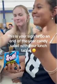 This Is Your Sign to Make A Candy Salad with Your Lunch Table at The End of  The Year