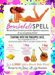 Firstly, add 1/2 cup of apple cider vinegar, 1/2 cup of almond oil, and one cup of water into a bowl, and mix it properly. Bombshell Spell Metabolism Boosting Morning Drink Tone It Up Bombshell Spell Healthy Drinks