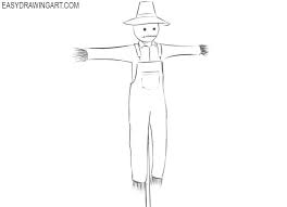Contour the scarecrow, trying to vary the thickness and darkness of the line. How To Draw A Scarecrow Easy Scarecrow Drawing Scarecrow Pretty Drawings