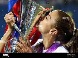 Soccer football women trophy hi-res stock photography and images