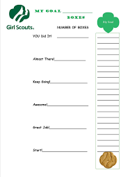 Girl Scout Cookie Goal Sheet Girl Scout Troop Leader Girl Scout Cookies Booth Girl Scout Cookies