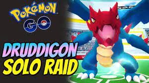 DRUDDIGON SOLO Raid in Pokemon GO Dragonspiral Descent - YouTube