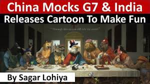 Asia world leaders pile more pressure on china China Mocks G7 India China And Quad Us Australia Japan India Cartoon Depiction Of The G7 Youtube