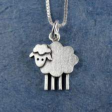 This Fluffy Little Sheep Is Made Of Sterling Silver With A Soft Brushed Finish The Pendant Measures 1 2 Tall 1 3 Cm Which Means Necklace Etsy Silver Sheep