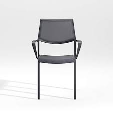 Looking for a table style all your own? Lanai Charcoal Grey Mesh Square Outdoor Patio Dining Chair Reviews Crate And Barrel