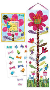 Eeboo Hot Pink Flower Growth Chart Import It All