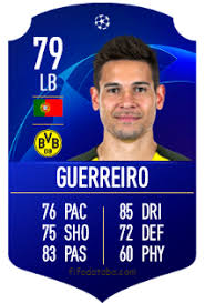His potential is 83 and his position is lb. Raphael Guerreiro Fifa 19 Rating Card Price