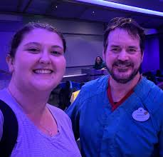Classmate guarding the galaxy at Disney World