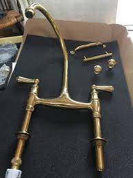 Brass head faucet adapter diverter valve water tap connector kitchen splitter us. Unlacquered Brass Rohl Bridge Faucet And Hardware