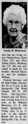 Obituary for Louise H. Robertson