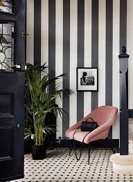 28 Really Useful Hallway Decor Ideas From Interiors Experts Stripe Wallpaper Bedroom Striped Wallpaper Hallway Striped Walls