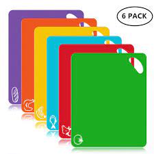 Fast shipping · customizable designs · customizable · hand crafted Fuktsysm Plastic Cutting Board 6 Pcs Extra Thick Flexible Plastic Chopping Board Mats With Food Icons 1 3 Mm Non Slip Antimicrobial Easy Hanging Boards Dishwasher Safety Buy Online In Antigua And
