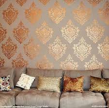 When it comes to acquiring stencils, however, many people simply buy what they can find at the store. Decorate With Stencils For An Insta Inspiring Home Diy Wall Painting Wall Texture Design Wall Painting Living Room