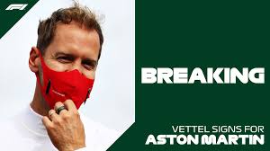 Sebastian vettel is ready to move on from the disappointment of his last season with ferrari now that he has joined the rebranded aston martin team for 2021. Formula 1 On Twitter Breaking Sebastian Vettel Signs For Aston Martin For 2021 And Beyond F1