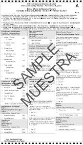 Official General Election Ballot Brevard County, Florida